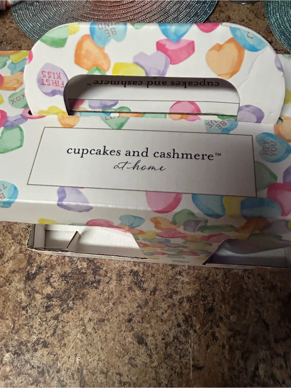 cupcakes & cashmere pastel conversation heart cupcake carrier